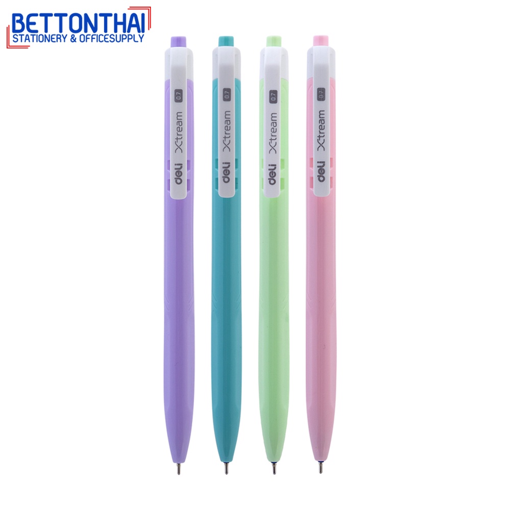 ภาพหน้าปกสินค้าDeli Q03336 Ball point pen ปากกาลูกลื่นหมึกน้ำเงิน ขนาดเส้น 0.7 mm แพ็ค 4 แท่ง ปากกา ปากกาลูกลื่น อุปกรณ์การเรียน