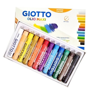 GIOTTO สีชอล์กน้ำมันจัมโบ้ 12สี สีออยพาสเทล GIOTTO Olio Maxi Oil Pastel Jumbo 12colors