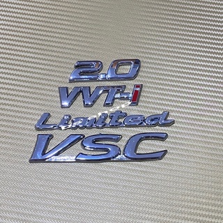 โลโก้ 2.0 VVTi Limited VSC ติดรถ Toyota วิช ราคายกชุด 4 ชิ้น