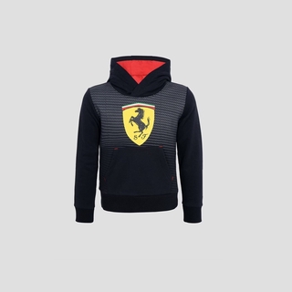 FERRARI เฟอร์รารี่ เสื้อแจ็คเก็ตฮู้ด รุ่น KID BIG SCUDETTO HOODED SWEATER BLK 5Y