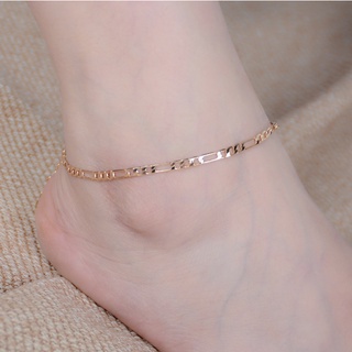 ภาพขนาดย่อของภาพหน้าปกสินค้ากำไลเท้า เครื่องประดับสร้อยข้อเท้าผู้หญิงสายโซ่ทอง ankle bracelet Fashion Jewelry จากร้าน maakqhi บน Shopee