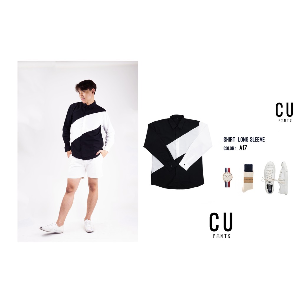 ภาพสินค้าใส่CODE : MAY10MA เสื้อเชิ้ต แขนยาว ผ้า คอตตอน Cotton (17แบบ) สีขาว สีดำ สีกรม : Minimal Edition : CU PANTS. จากร้าน glicojung บน Shopee ภาพที่ 6