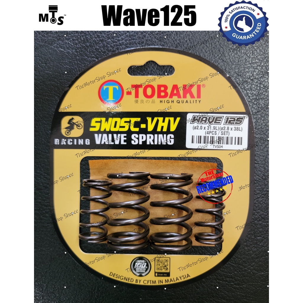 Tobaki (ญี่ปุ่น) (EXTRA Lift 11mm) W125 / Wave125 s/x/r/i Valve Spring ...