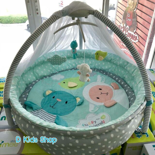 baby-mosquito-net-pool-play-mat-เพลยิม-เสริมพัฒนาการจัมโบ้-รุ่นมีมุ้ง-มีขอบตั้ง-มีโมบายไฟฟ้าอัติโนมัติ-พรีเมี่ยมเกรด