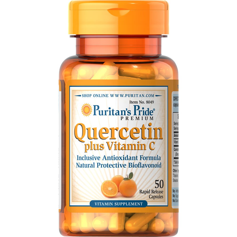 Quercetin Plus Vitamin C 250 mg/700 mg 50/100 Capsules Puritan's Pride
