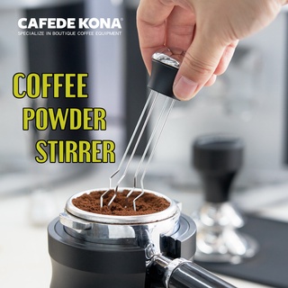 CAFEDE KONA อุปกรณ์เกลี่ยผงกาแฟ ที่เกลี่ยผงกาแฟสแตนเลส 304 Stainless steel Coffee Powder stirrer Coffee Stirring Tool