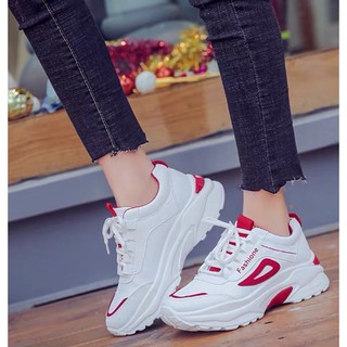 ภาพขนาดย่อของภาพหน้าปกสินค้ารุ่นใหม่  venita รองเท้าผ้าใบ รองเท้าแฟชั่น ผู้หญิง เสริมส้น 5 ซมNo.V0051พร้อมส่ง จากร้าน venita.fashion บน Shopee