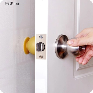 PetKing☀ 2Pcs Cup Door Knob Covers Rubber Wall Protector Door Handle Stopper Crash Pad .