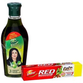 Dabur Amla Hair Oil 180ml + Free Dabur Red Toothpaste 42g