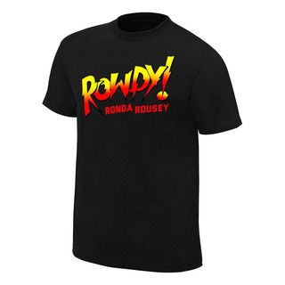 เสื้อยืดโอเวอร์ไซส์เสื้อยืด Ronda Rousey Rowdy สไตล์คลาสสิกเรียบง่ายสําหรับผู้ชายS-5XL