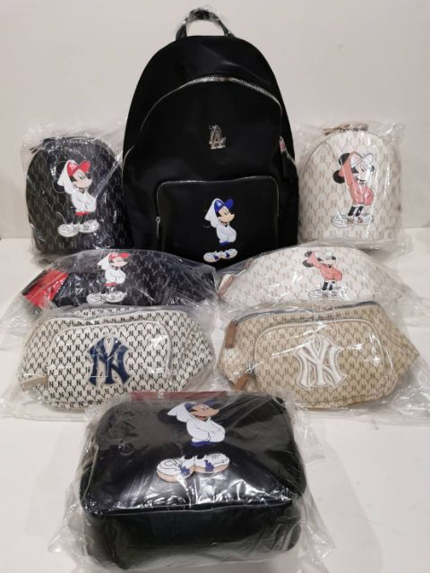 พร้อมส่ง-mlb-x-disney-กระเป๋าคาดอก-สีดำ-ของแท้-ของใหม่-100