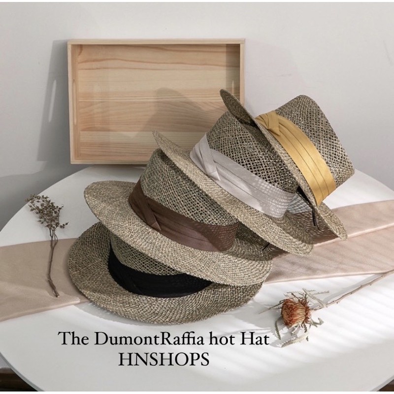 ภาพหน้าปกสินค้าสินค้าพร้อมส่ง หมวกสานปีกกว้าง(งานพรีเมี่ยม เกรดทำแบรนด์)ทรง Dumont hat หญ้า raffia100% รหัส B1 จากร้าน twelve5shop บน Shopee