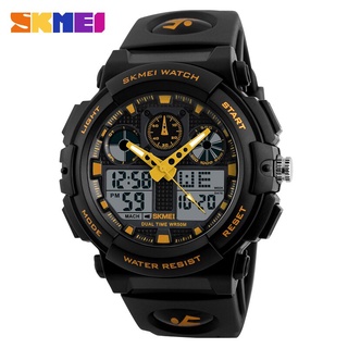 SKMEI Sports Watch Men Digital Double Time Chronograph Watches 50M Watwrproof Week Display Wristwatches Relogio Masculin