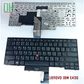 แป้นพิมพ์ คีย์บอร์ดโน๊ตบุ๊ค Lenovo Thinkpad Edge E430 Laptop Keyboard  สีดำ (ภาษาไทย-อังกฤษ)