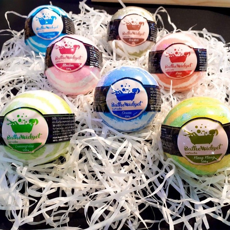สบู่ทำฟองเกรดพรีเมี่ยม Bathe Widget Bath Bomb หอมทน ฟองเยอะ นุ่มละมุน ...