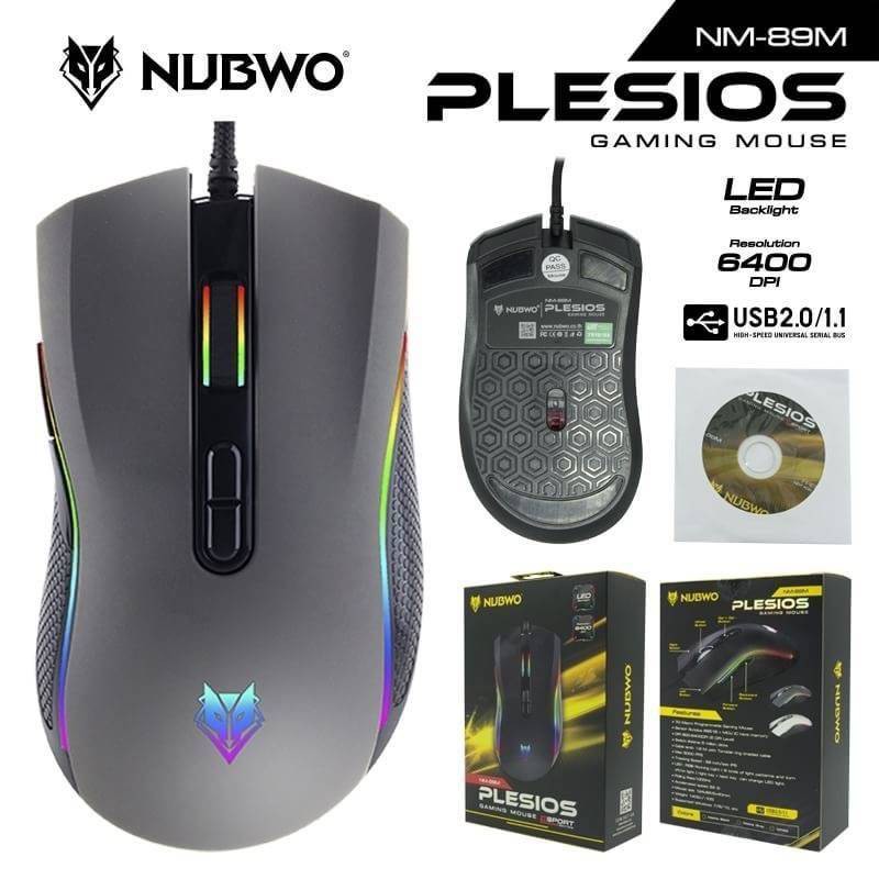 ภาพสินค้าเมาส์เกมมิ่งมาโคร NUBWO PLESIOS NM-89M /nm90m USB Mouse Macro มี4สี จากร้าน prapakorn บน Shopee ภาพที่ 3