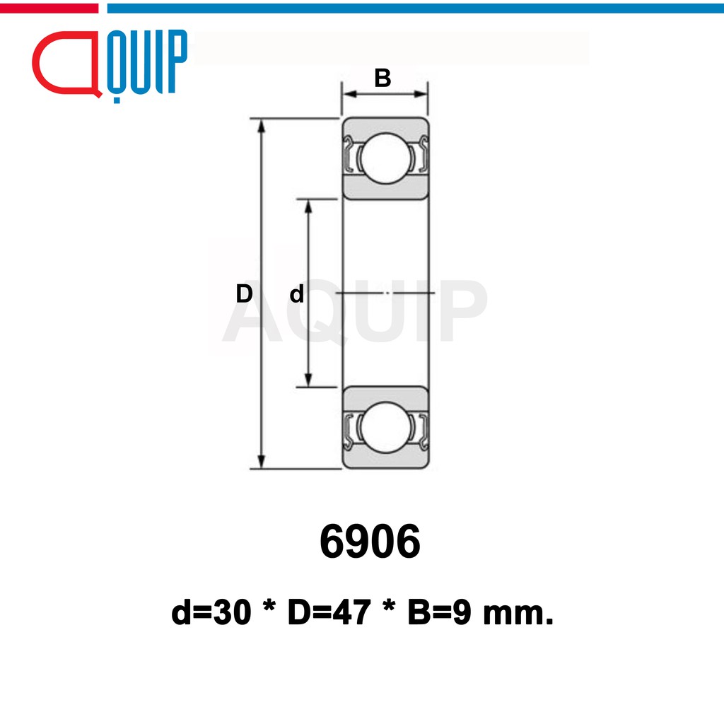 6906-sbc-จำนวน-4-ชิ้น-ตลับลูกปืนเม็ดกลมร่องลึก-แบบไม่มีฝา-6906-open-deep-groove-ball-bearing