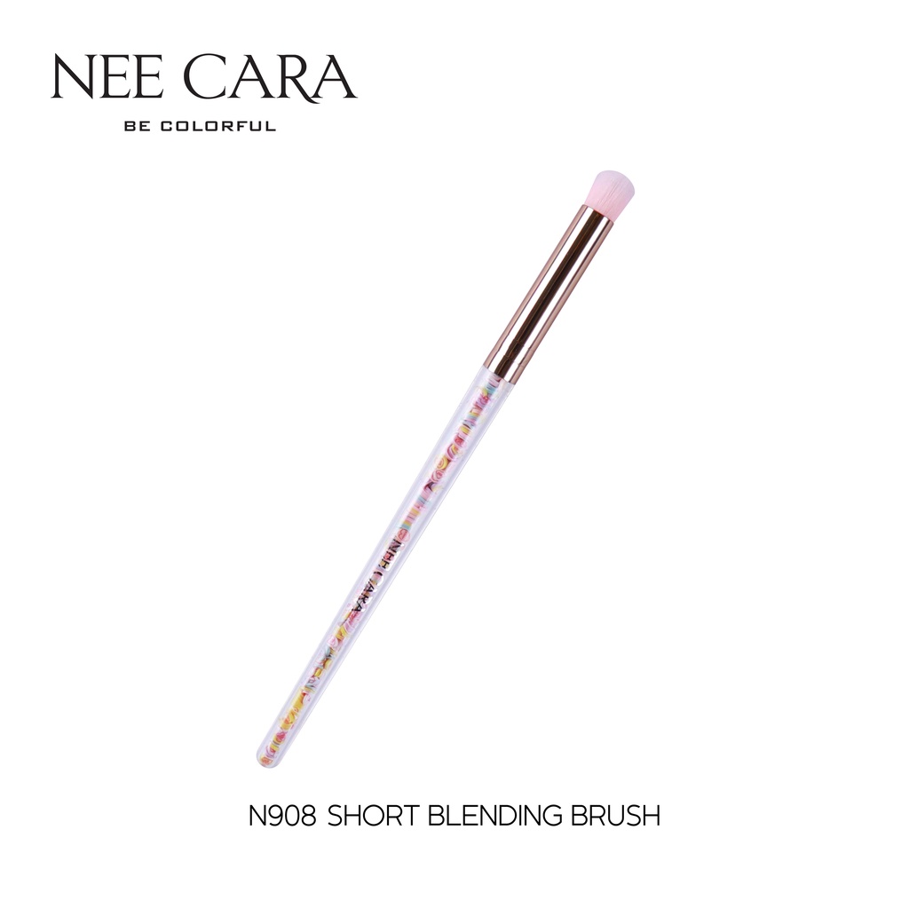 นีคาร่า-แปรงแต่งหน้า-อายแชโดว์แบนดิ้งแบบหัวกลม-n908-ของแท้100-nee-cara-short-blending-brush