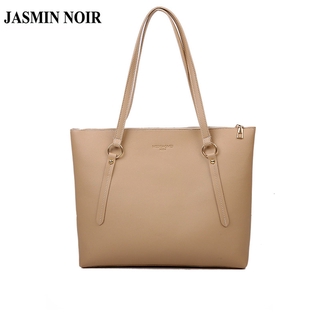 สินค้า JASMIN NOIR กระเป๋าถือ กระเป๋าสะพายไหล่ สีพื้น ความจุขนาดใหญ่ แฟชั่นสำหรับผู้หญิง