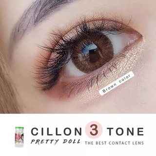 Chiffon / Cillon 3 tone Brown บิ๊กอายส์ สีน้ำตาล คอนแทคเลนส์ ค่าสายตา สายตาสั้น ตาโต ทรีโทน บิ๊กอาย bigeyes Pretty Doll