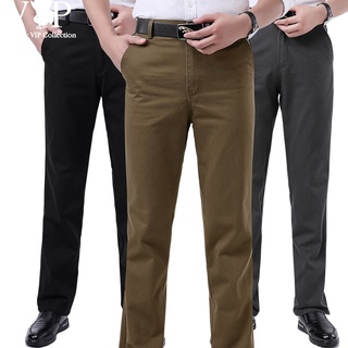 ภาพหน้าปกสินค้ามาใหม่ผู้ชายแฟชั่นกางเกงลำลองความยาวเต็มกางเกงลำลองธุรกิจผ้าฝ้ายเสื้อผ้าสูทกางเกง ที่เกี่ยวข้อง