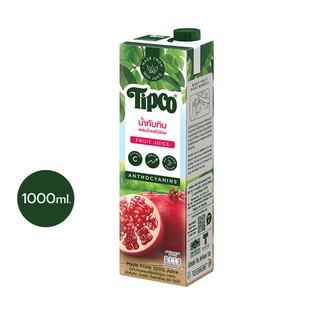 ภาพขนาดย่อของสินค้าTIPCO น้ำทับทิมผสมน้ำผลไม้รวม Pomegranate & Mixed Fruits Juice 100% ขนาด 1000 มล.