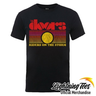 เสื้อยืดผ้าฝ้ายCOTTON เสื้อยืด พิมพ์ลาย The Doors Ridersthe Storm Sunset Jim Morrison คุณภาพสูง เหมาะกับของขวัญ สําหรับต