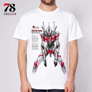 เสื้อ Evangelion T เสื้อ Evace โจมตีแองเจิล Eva 01 02 Anime Mens เสื้อยืด Top Tees เสื้อผ้า