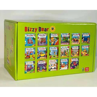 พร้อมส่ง!! ชุด 17 เล่ม Bizzy Bear with Sliders to Push &amp; Pull บอร์ดบุ๊คภาษาอังกฤษ ไม่มีกล่อง