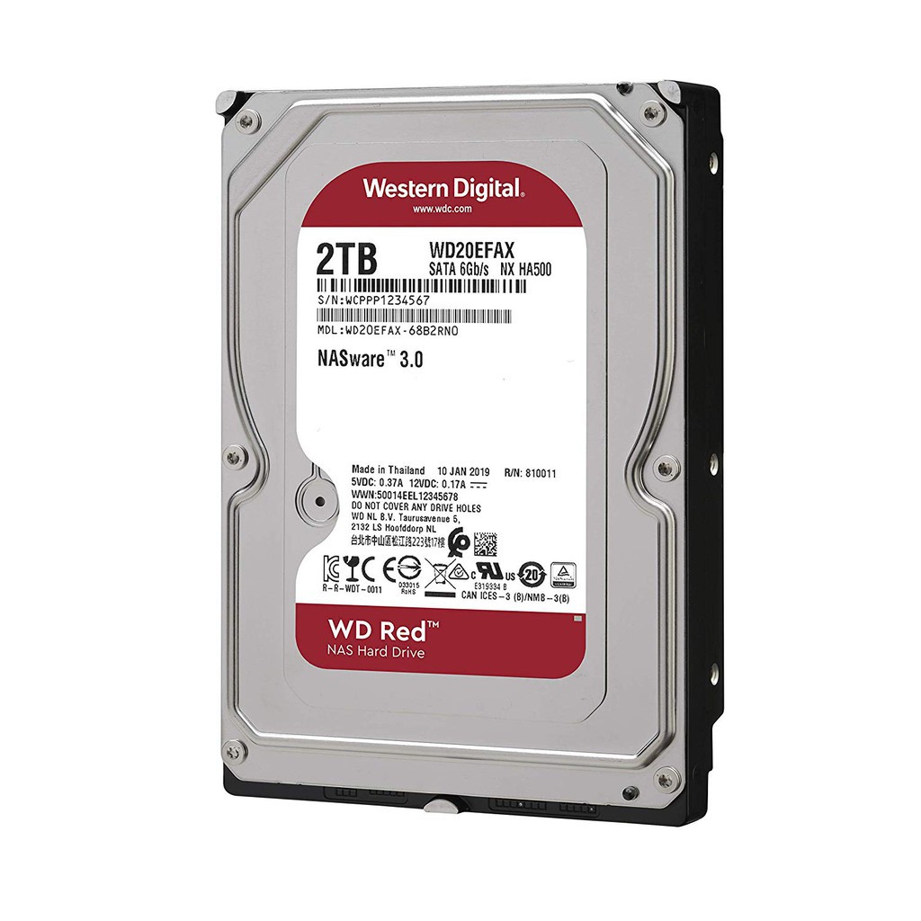 2 TB HDD WD Red NAS (5400RPM, 256MB, SATA-3, WD20EFAX) | Shopee