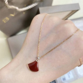 Bvlgari สร้อยคอโซ่ ทองคําขาว 18K จี้รูปเปลือกหอย ขนาดเล็ก หรูหรา สไตล์คลาสสิก เครื่องประดับสําหรับผู้หญิง G831