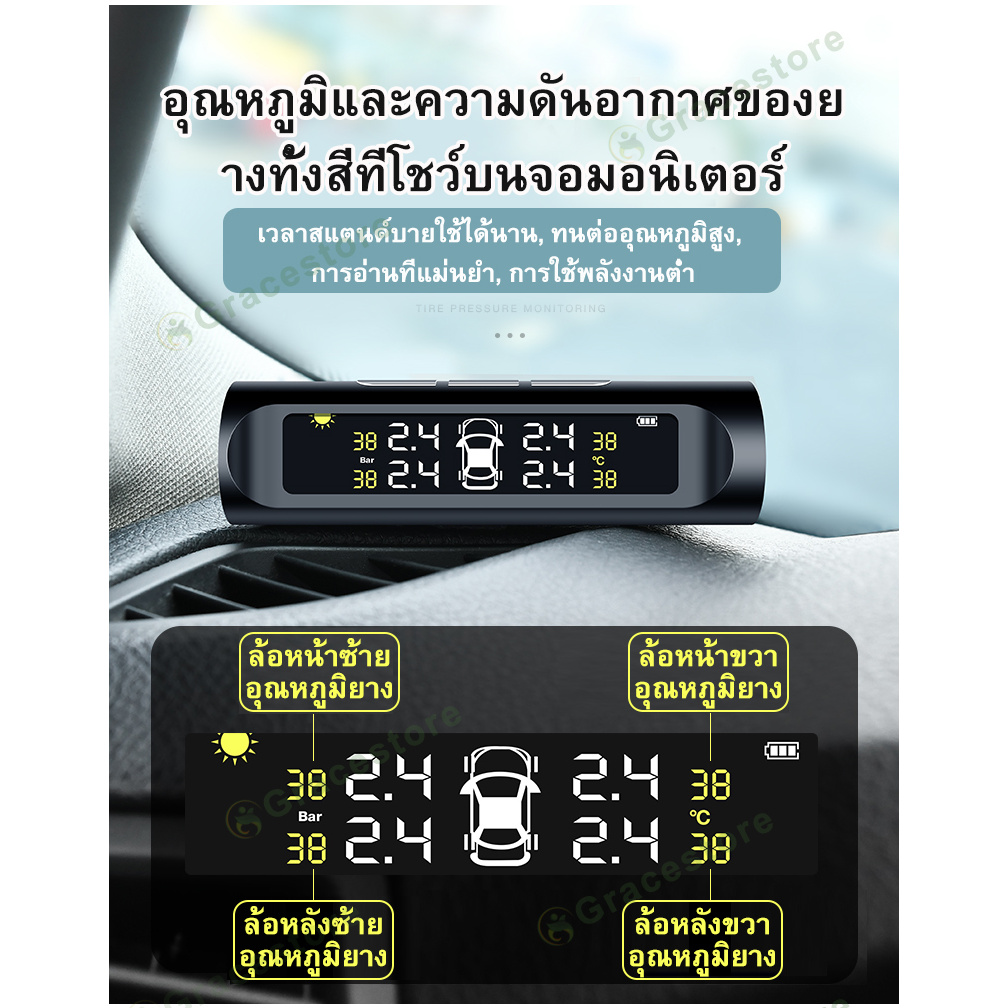 tpms-ที่วัดลมยางรถ-4ล้อ-พลังงานแสงอาทิตย์-วัดลมยางรถยนต์-เกวัดลม-เกจวัดแรงดันลม-เตัววัดลมยางรถ-รถที่เช็คลมยางรถ