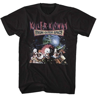 tshirtเสื้อยืดคอกลมฤดูร้อนเสื้อยืด พิมพ์ลาย Killer Klowns from Outer Space 1988 Fantasy สําหรับผู้ใหญ่Sto4XL
