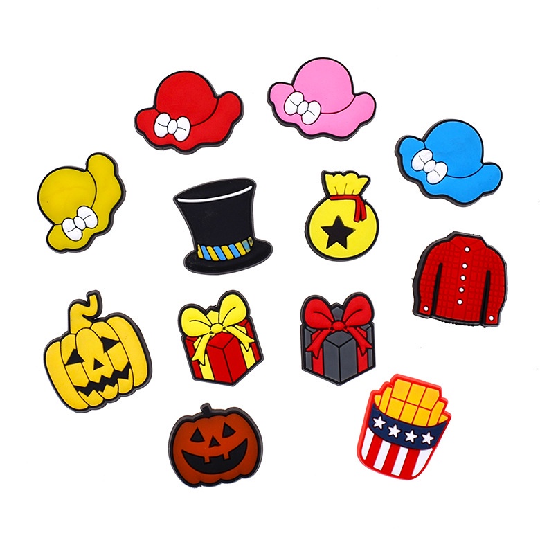crocs-jibbitz-pins-กระดุม-จี้รูปหมวกนักมายากล-สีสันสดใส-สําหรับรองเท้า-diy