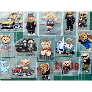 ตัวรีดการ์ตูนสุดฮิต 🐻 Polo bear 2 🐻  รีดง่าย ตัวรีดติดเสื้อ สติกเกอร์รีดติดเสื้อ 🐻