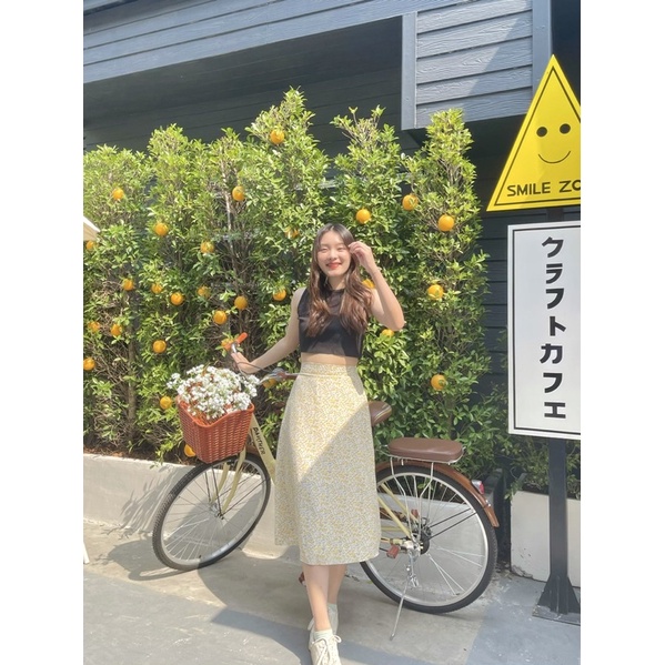 ภาพสินค้า(9.9 โค้ด BP100PAY ลด 25%) Yume Skirt กระโปรงลายดอกไม้ จากร้าน longsaidoo_ บน Shopee ภาพที่ 7