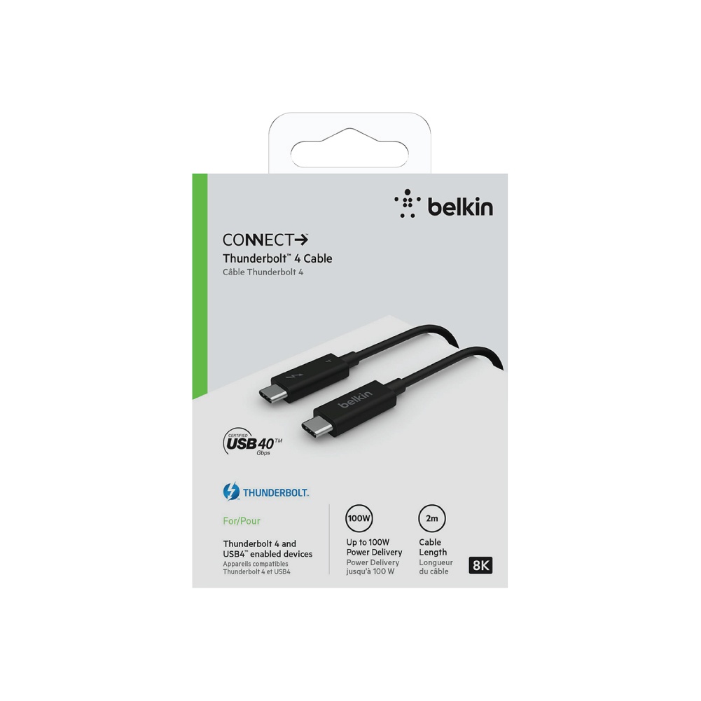 belkin-inz002-สาย-thunderbolt-4-ความยาว-2-เมตร-ส่งสัญญาณภาพ-8k-และโอนถ่ายข้อมูลความเร็วสูงสุด-40gbps