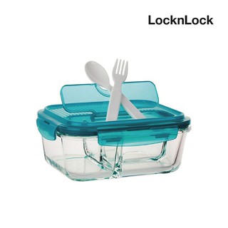 กล่องใส่อาหารเก็บความร้อน แบรนด์LocknLock Divider Glass Lunch Box ความจุ 1000 ml. รุ่น LLG447CTLG