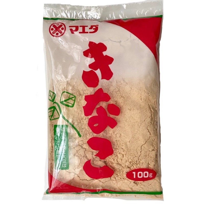 ผงคินาโกะ-100กรัม-ตรา-มาเอดะ-kinako-powder-ผงถั่วคินาโกะ-จากญี่ปุ่น-ผงถั่วเหลืองคั่วบด-100-maeda-ทานกับขนมญีปุ่น-วาราบิ