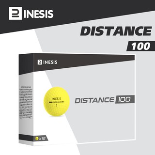 สินค้า ลูกกอล์ฟใหม่ 1 กล่องมี 12 ลูก (สีเหลือง) ทนทาน รับประกันของใหม่ พร้อมส่ง !! Golf Ball INESIS รุ่น DISTANCE 100 ส่งไว