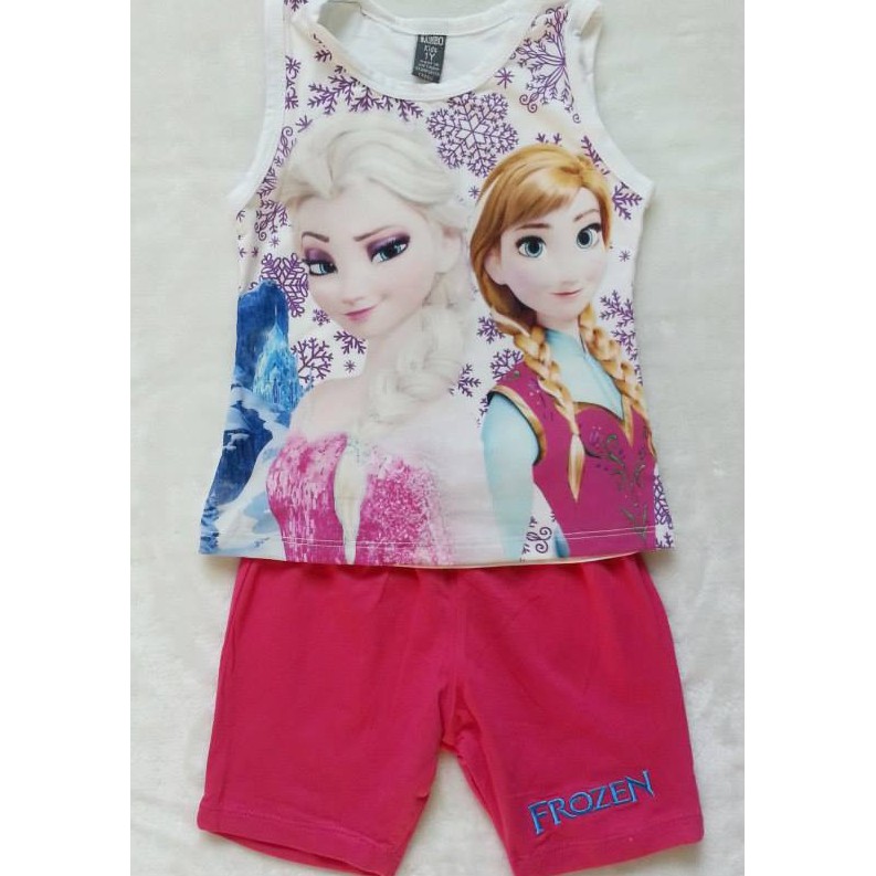 jumbo-kids-ชุดเซ็ท-เสื้อ-กางเกง-พิมพ์ลาย-frozen-สีฟ้า-สีขาว-เนื้อผ้ายืด-นิ่ม-เด้ง-ทรงสวยค่ะ-size-1y