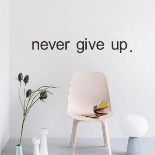 【Zooyoo】สติ๊กเกอร์ติดผนัง never give up English Proverbs wall stickers