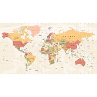 พร้อมส่งจากไทย-แผนที่โลกสำหรับตกแต่งผนัง-ของแต่งบ้าน-เพื่อการศึกษา (World Map)