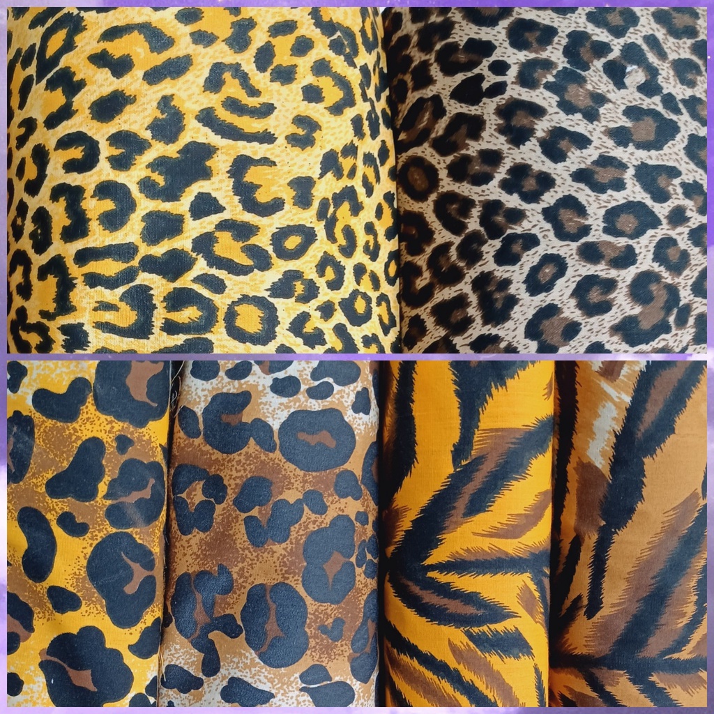 ภาพหน้าปกสินค้าผ้าคอตต้อนทีซีลายเสือ ผ้าลายเสือ จากร้าน narin_textile บน Shopee