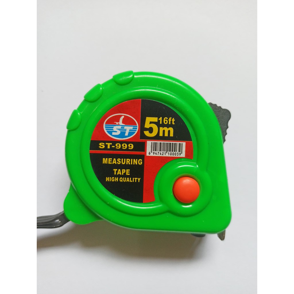 ตลับเมตร ขนาด 5เมตร มีที่ล็อค มีสามสีให้เลือก Steel measuring tape