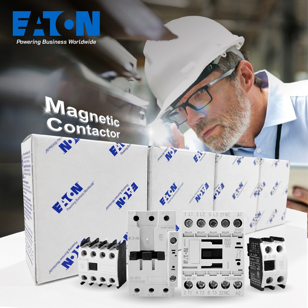 eaton-magnetic-contactor-คอนเทคเตอร์-และรีเลย์ป้องกันไฟฟ้า-รุ่น-dilm40-dilm95-ac-coil-moeller-series