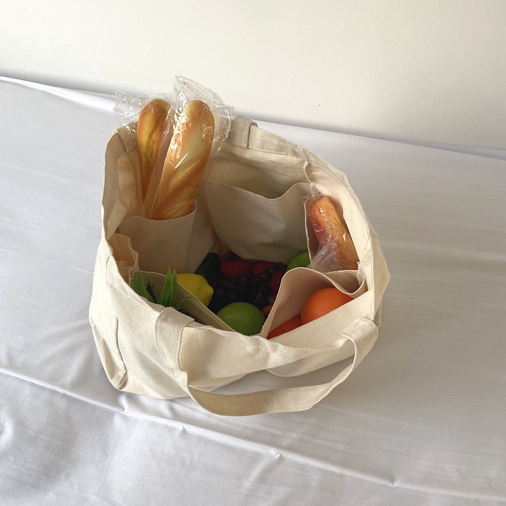 พร้อมส่ง-กระเป๋าผ้าใบใหญ่-shopping-bag-จุของได้เยอะ-มีช่องด้านในกระเป๋าด้วย