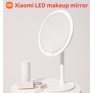 Xiaomi Mijia กระจกแต่งหน้าตั้งโต๊ะ LED ตัวเมีย พร้อมไฟ อัจฉริยะ เติมแสง ความงาม กระจกสีแดง ของขวัญ หญิงกับโคมไฟสมาร์ทโคมไฟตั้งโต๊ะโคมไฟกระจกของขวัญ