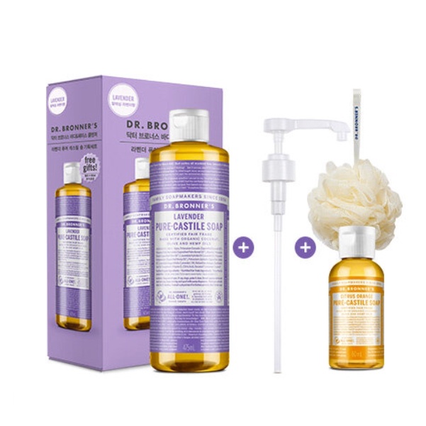 Dr.Bronner's Pure Castile Soap (Lavender, Cherry Blossom, Earl Grey, Tea Tree, Citrus Orange