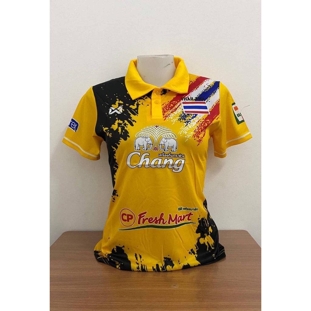 เสื้อบอลหญิง-ทีมชาตืไทยคอปก-ลาย-กราฟฟิก